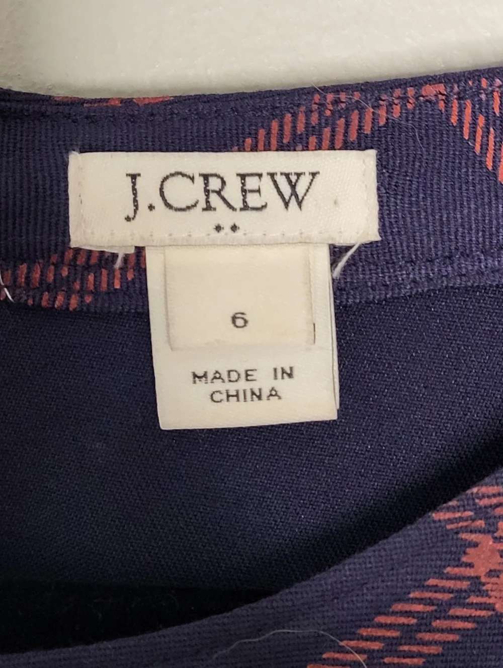 J.Crew Pocket Shift Dress Size 6 Blue Red Windowpane Plaid Preppy Nautical